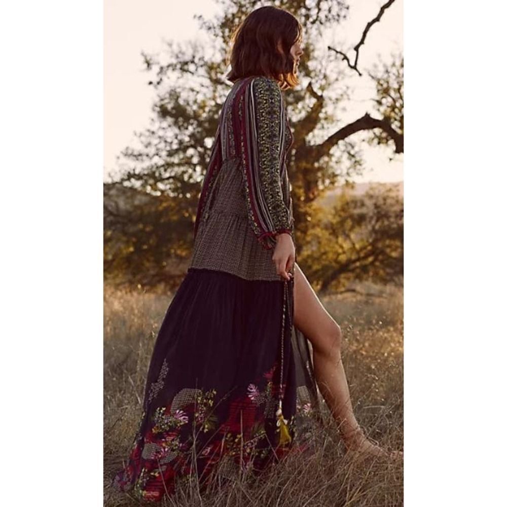 NWT Anthropologie x Bhanuni by Jyoti Tatiana Tiered Maxi Dress Sz. 0P